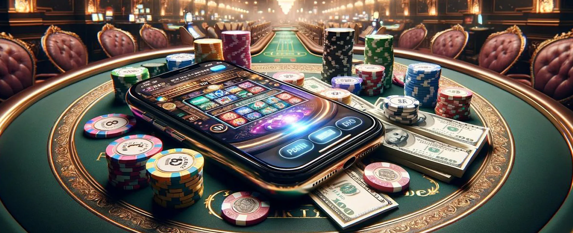 Friends celebrating wins with winjili Refer a Friend program, opulent casino setting